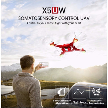 RED COLOR SYMA X5UW RC Quadcopter Drone With 720P 2.0MP HD Camera 2.4G 4CH 6Axis Smart Helicopter Height Hold Path Flight